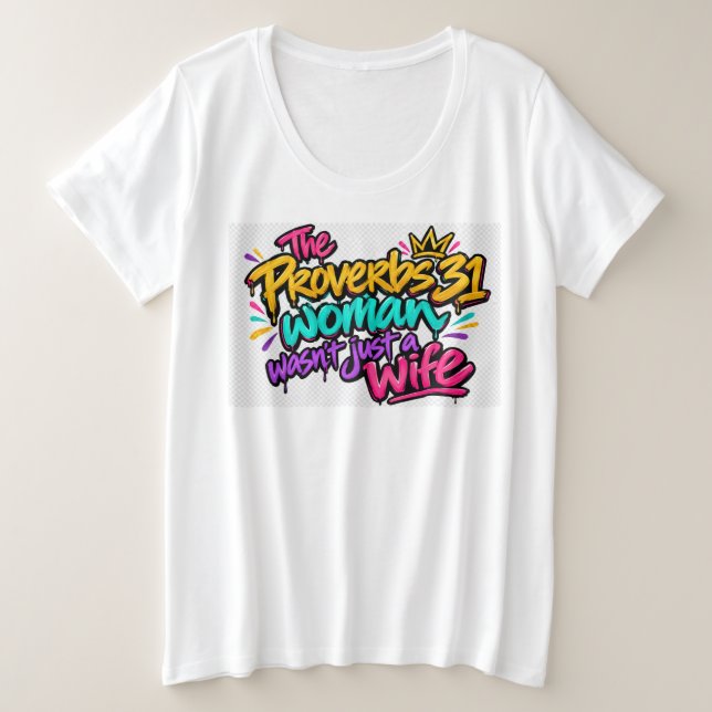 Camiseta mulher de Provérbios 31 (Frente do Design)