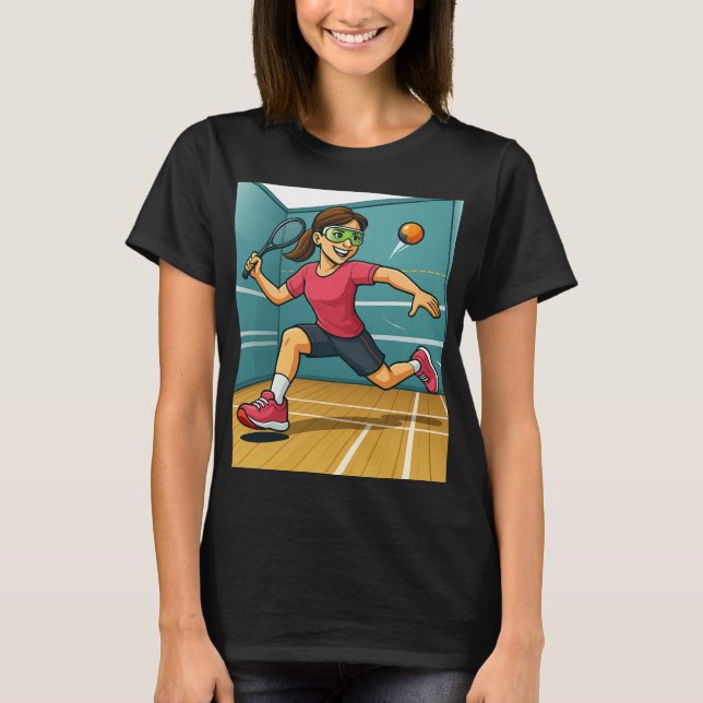 Camiseta Mulher de Raquetebol (Frente)