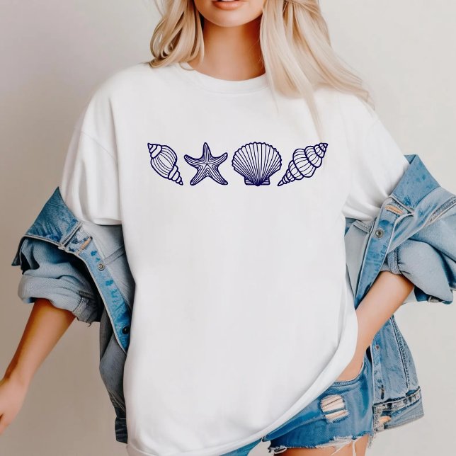 Camiseta Mulher de Verão da Concha do Mar (Criador carregado)