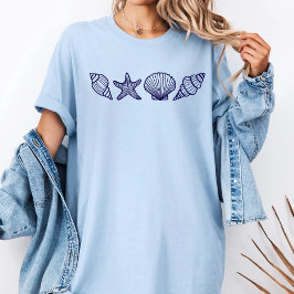Camiseta Mulher de Verão de Concha Marinha