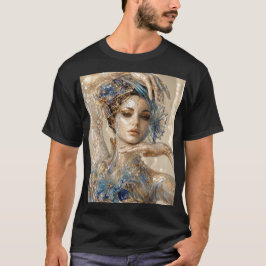 Camiseta Mulher de Vidro Soprado – Mosaico Micro 3D de Luxo