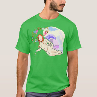 Camiseta Mulher descabida reclinando