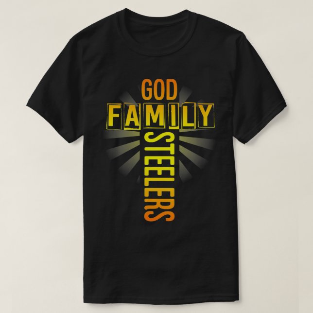 Camiseta Mulher Deus Família Steeler Dia de os pais Present (Frente do Design)