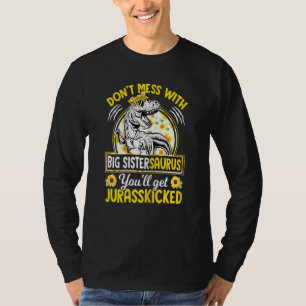 Camiseta Mulher Dia de as mães Grande Irmã Surus Flor Chris
