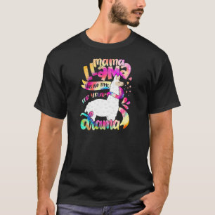 Camiseta Mulher Dia de as mães Mama Llama Não Tem Tempo Par