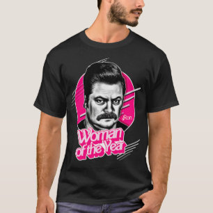 Camiseta Mulher Do Ano Ron Swanson
