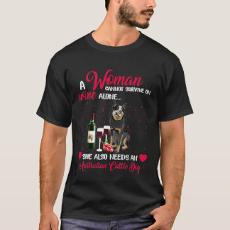 Camiseta Mulher do Australian Cattle Dog não pode Sobrevive