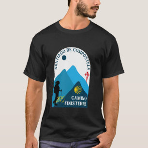 Camiseta Mulher do Caminho Finisterre Caminhando pelo Camin