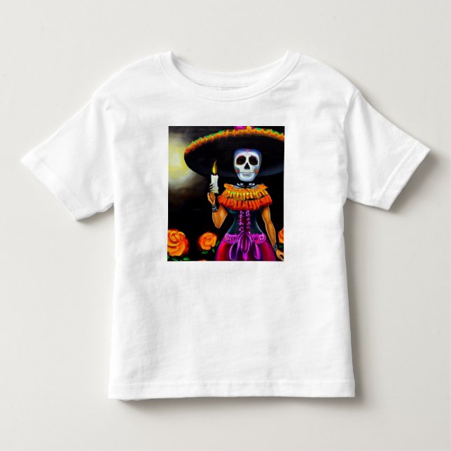 Camiseta Mulher do Dia das Mortos 2 (Frente)