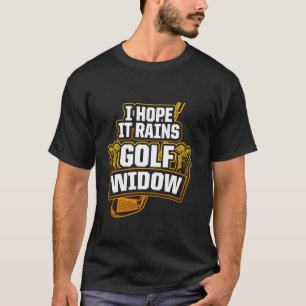 Camiseta Mulher do Golfe Chuva Golfe Engraçado Golfe