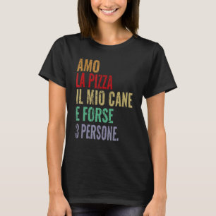 Camiseta Mulher Do Homem De Frase Eu Adoro Pizza E Meu Cach