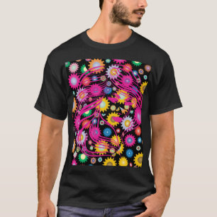 Camiseta Mulher do punk do vapor na forma dos homens