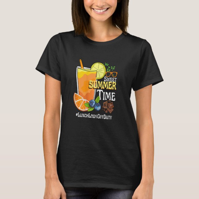 Camiseta Mulher Doce Horário de Verão Laranja Almoço Senhor (Frente)