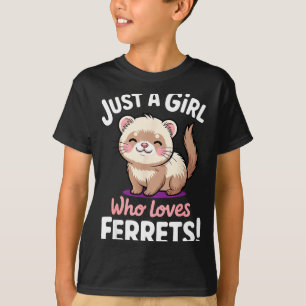 Camiseta Mulher Dona de Furão Menina Ama Furões