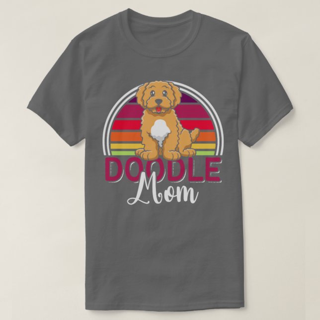 Camiseta Mulher Doodle Mãe Labradoodle Goldendoodle 10 (Frente do Design)