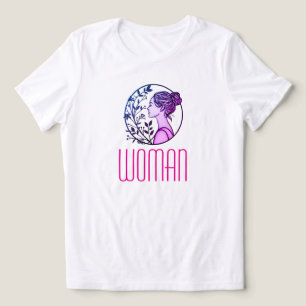 Camiseta Mulher Elegante com Arte Botânica