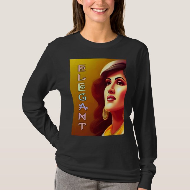 Camiseta Mulher Elegante com uma bela dose (Frente)