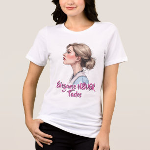 Camiseta Mulher Elegante em perfil