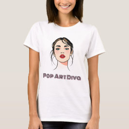 Camiseta Mulher Elegante na Pop minimalista