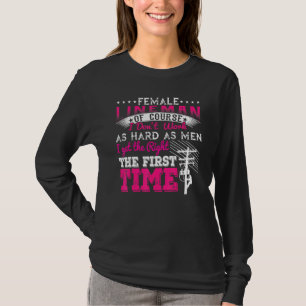 Camiseta Mulher Eletricista Claro Que Eu Não Trabalho Tão D