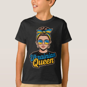 Camiseta Mulher em estilo retrô da Ucrânia Gráfico Orgulho