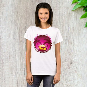 Camiseta Mulher Em Um Hammock