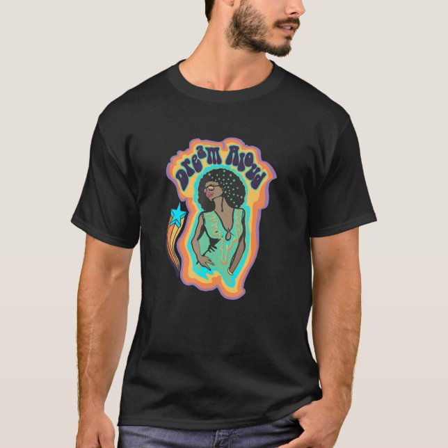 Camiseta Mulher empoderada Retro Afro-Americano Dream Alou (Frente)