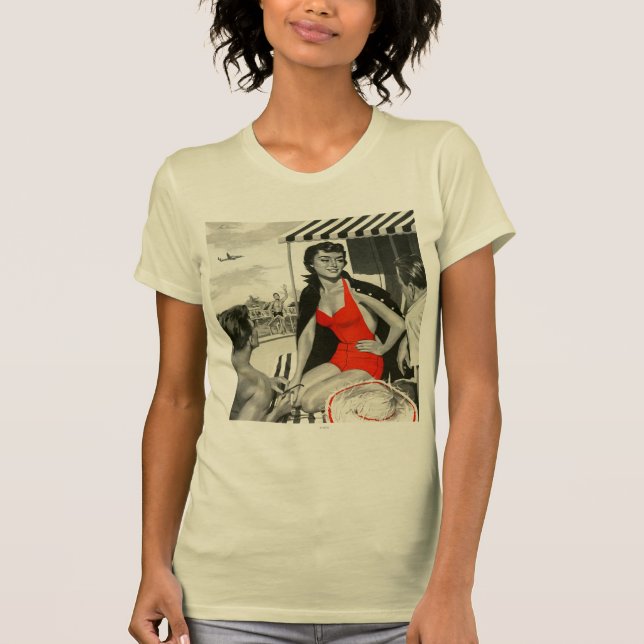 Camiseta Mulher encarnado (Frente)