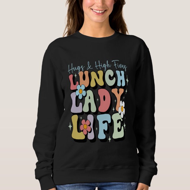 Camiseta mulher engraçada, almoçadora, cantina da escola (Frente)