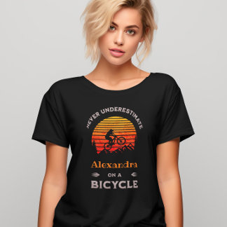 Camiseta Mulher engraçada ciclismo personalizado MTB