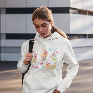 Camiseta Mulher engraçada dos gatos desenho animado amante 