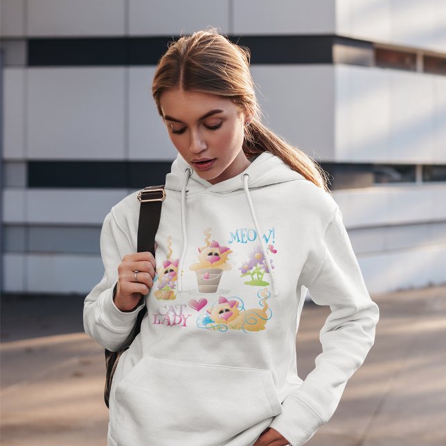 Camiseta Mulher engraçada dos gatos desenho animado amante  (Criador carregado)