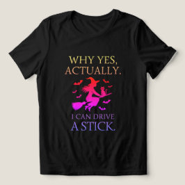 Camiseta Mulher Engraçada Engraçada de Bruxas Festa de Hall