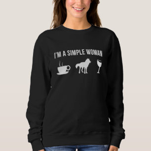 Camiseta Mulher Engraçada Lobo Zootecnista Selvagem Simples