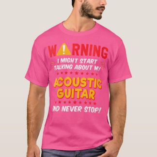 Camiseta Mulher Engraçada Piada Acústica de Violão