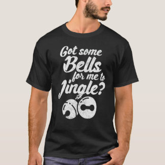 Camiseta Mulher engraçada sino de jingle natalino xmas gag