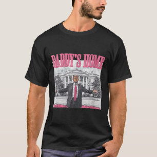 Camiseta Mulher Engraçada Trump Rosa Daddys Casa