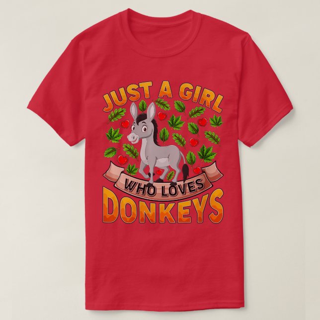 Camiseta Mulher Engraçado Amante de os animais De Donkey Só (Frente do Design)