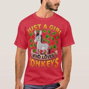 Camiseta Mulher Engraçado Amante de os animais De Donkey Só
