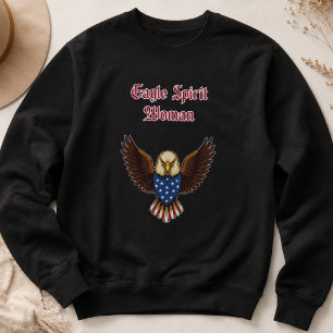 Camiseta Mulher Espírito de Águia Desenho Orgulho Patriótic