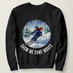 Camiseta Mulher Esportista de Inverno Esquiadora - Mostre-m