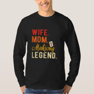 Camiseta Mulher Esposa Mãe Mahjong Legend Mahjong Partido M