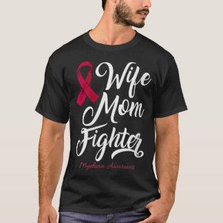 Camiseta Mulher Esposa Mãe Múltiplos Myelomas Sensibilizaçã
