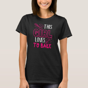 Camiseta Mulher Esta menina adora utensílios de cozinha de