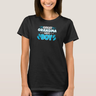Camiseta Mulher excelente vovó diz garoto Sexo revela bebê
