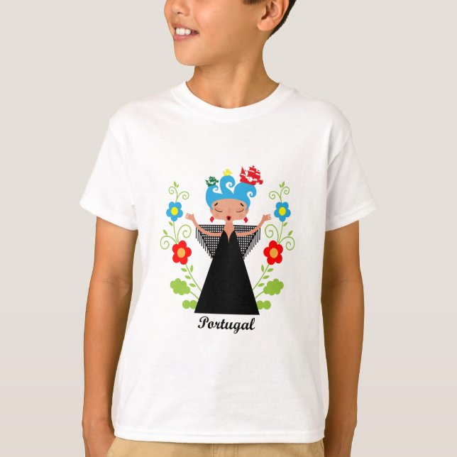 Camiseta Mulher fada cantora de caravela portuguesa (Frente)