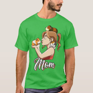 Camiseta Mulher, família de porquinhos da Guiné com mãe par