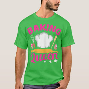 Camiseta Mulher Fazendo Garrafa Assar Rainha Cozinha Fazend