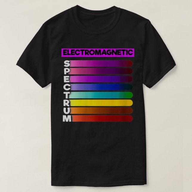 Camiseta Mulher Física do Espectro Eletromagnético VNeck (Frente do Design)