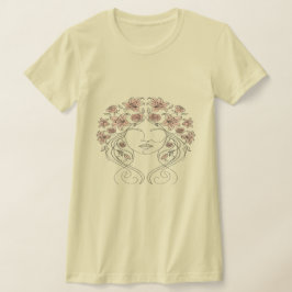 Camiseta Mulher Floral - Beleza Elegante com Arte Flores